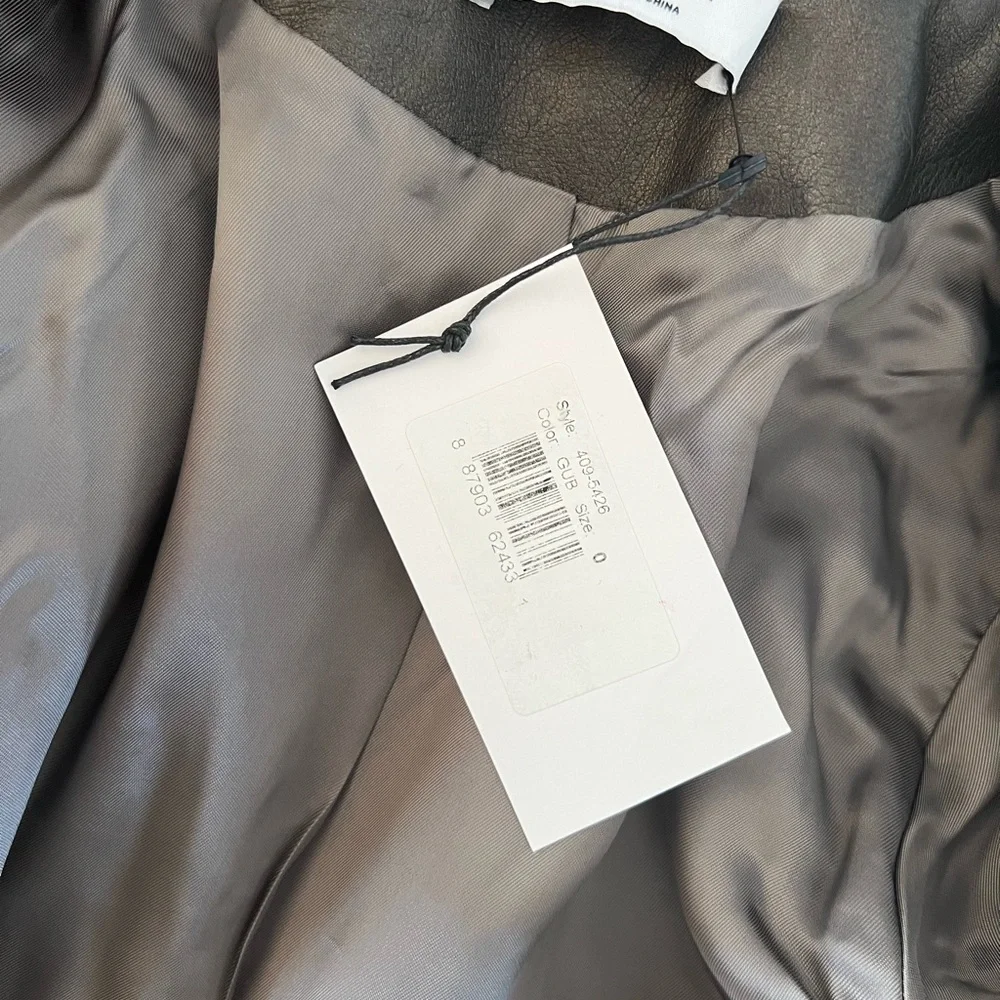 Bailey 44 Gunmetal Knox Faux Leather Jacket, Size 0 - Picture 11 of 15